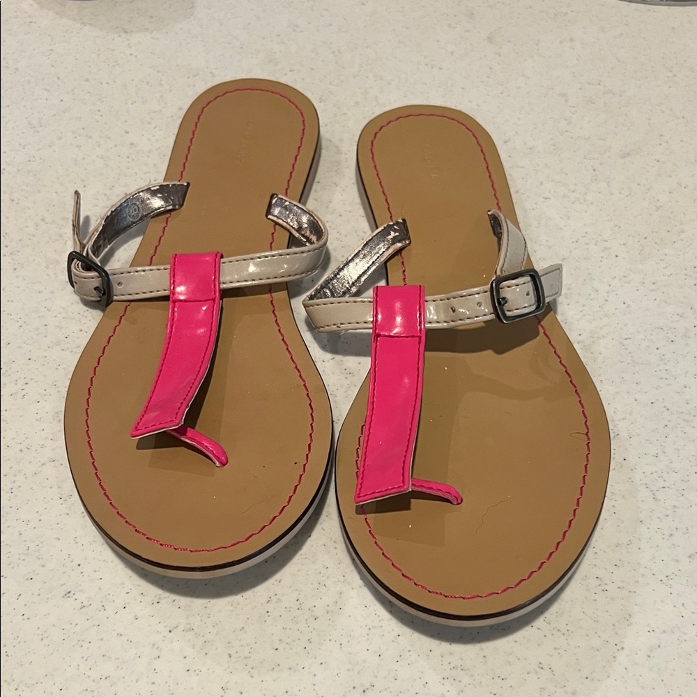 Old Navy Pink and Tan Women's Sandals